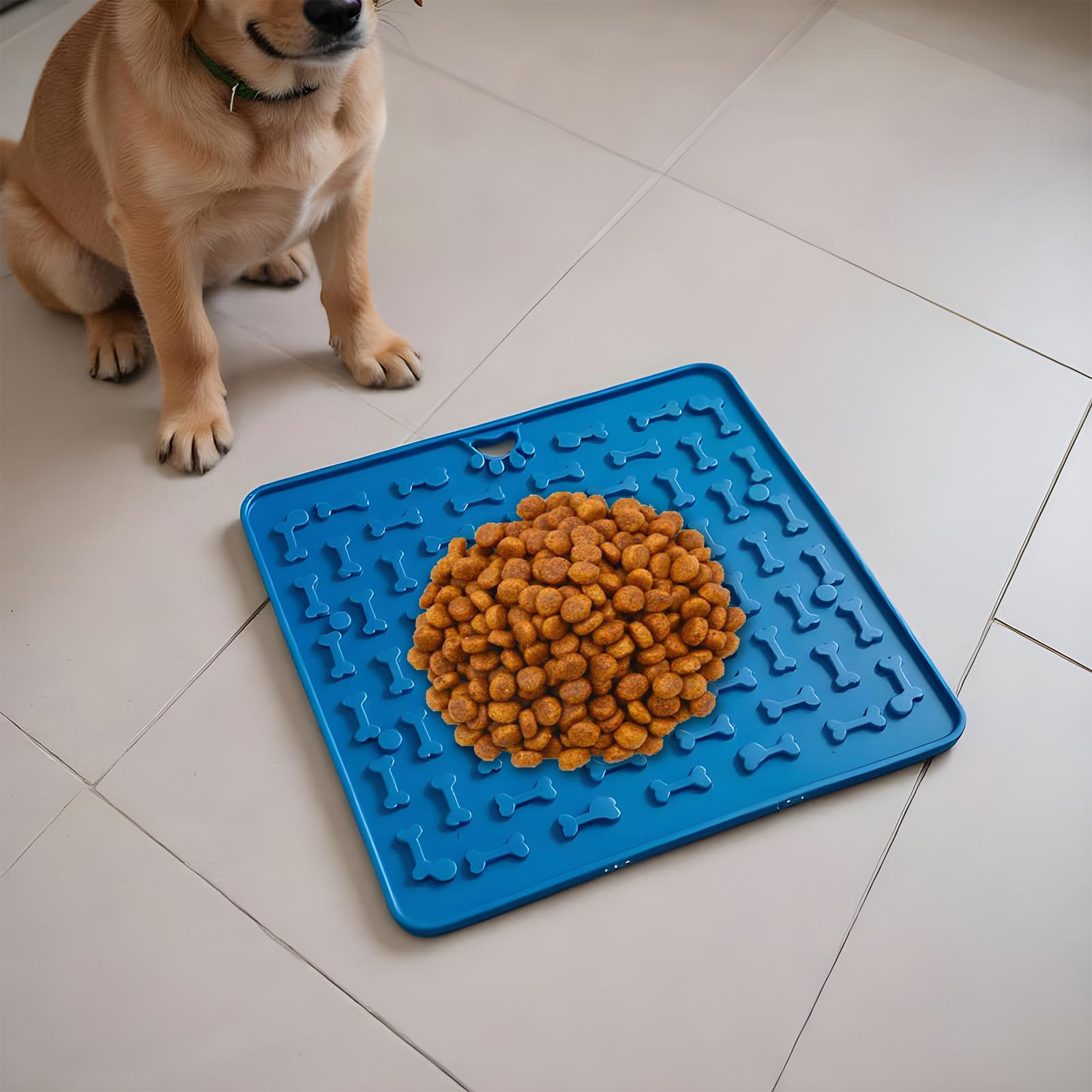 Leckmatten Für Hunde Saugnapf Verlangsamer Futterautomat Silikon | 18,8x18,8cm Berieselungsmatte Leicht Zu Reinigen Für Training Und Beschäftigung