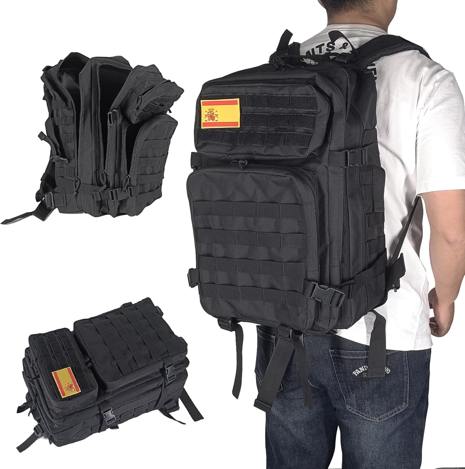 Mochila Oreunik en hombros de usuario ajustada para caminata