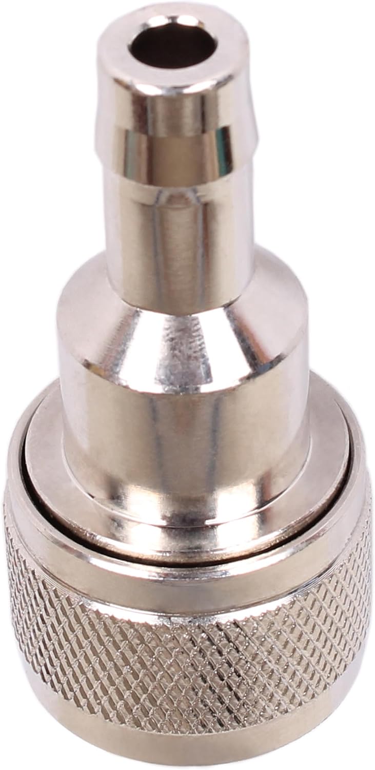 Boat Engine Fuel Line Connector 033498-10 for Honda 3/8" Barb Hose-To-Tank, ('91 & Newer), Chrome Plated, Tank Side Female