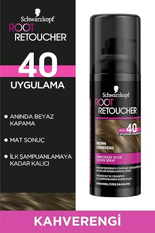 Schwarzkopf Root Retoucher Beyazları Anında Kapatan Sprey Boya Kahverengi, 120 ml