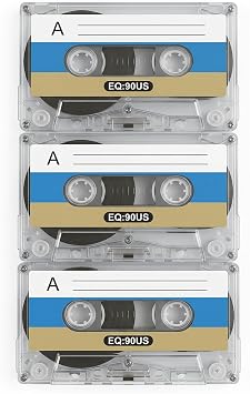 Blank Cassette Tapes 90min, 3 Pcs Blank Cassette Tapes for Recording, Cassette Tape for Music and Voice Recording, Audio Cassettes for Personal Recorders and Seminars, Professional Recording Time Cd