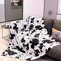 Vista 156 de Fleece Blanket King Size - Oversized Soft Plush Cow Print Throw, Full Size Blankets for Bed & Couch - Lightweight Cute Country Home Decor