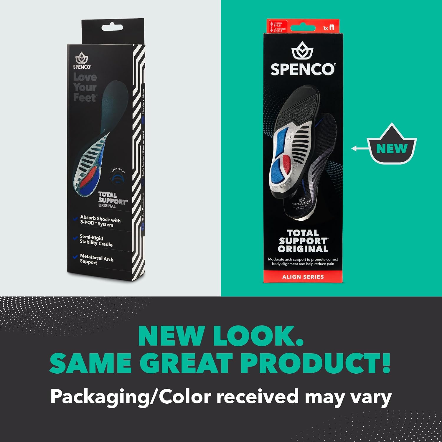 Spenco Total Support Original Insole, Women's 11-12.5/Men's 10-11.5