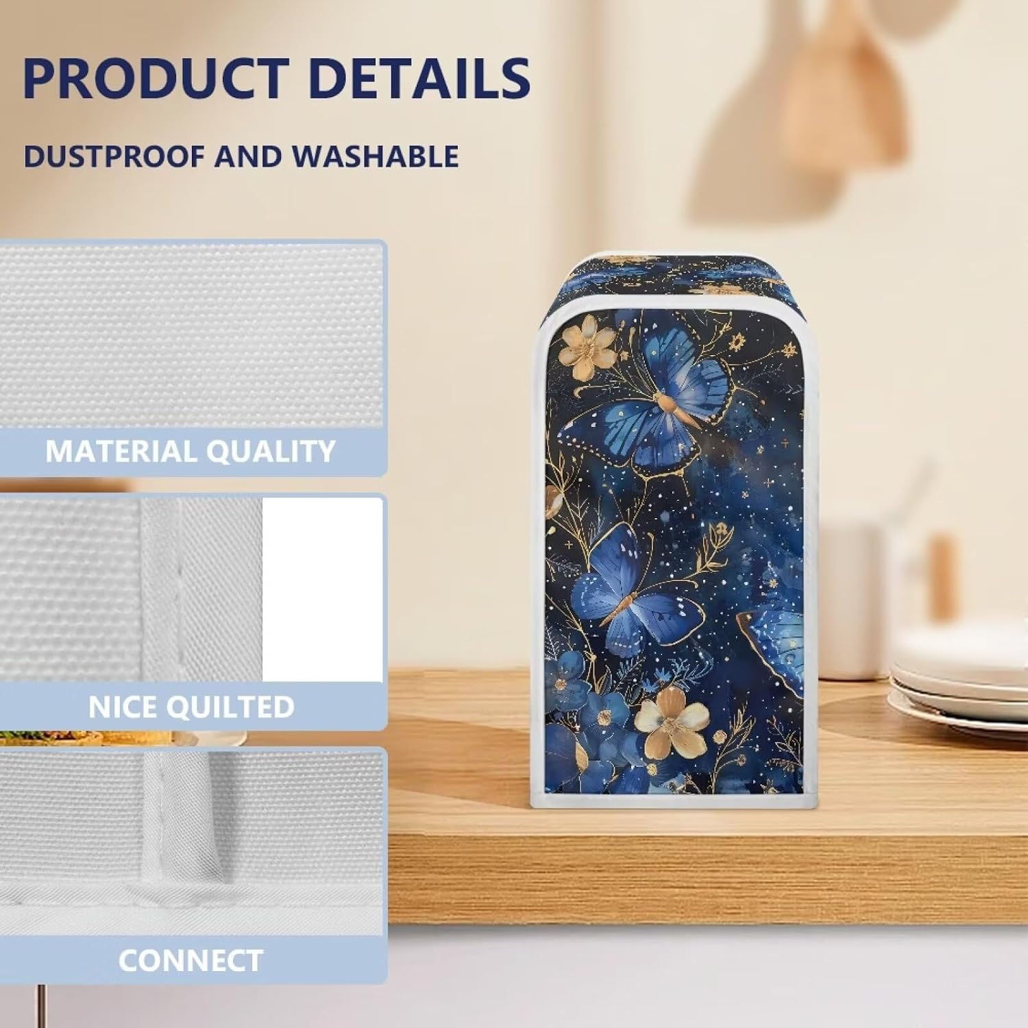 Butterfly Electric Can Opener Cover Floral Electric Can Opener Dust Cover Kitchen Appliance Protective Cover Can Opener Dust Cover