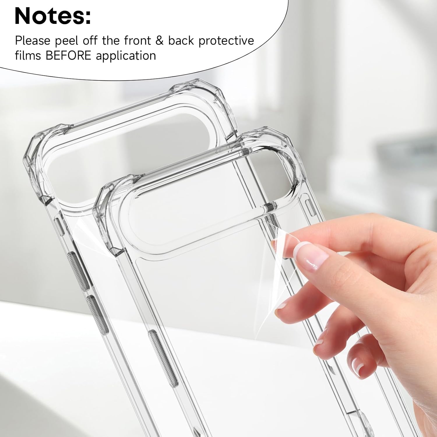 Strap Case for iPhone 17 Air Crossbody Rope, Women Anti-Shock Cover with Adjustable Neck Cord Strap,Transparent Clear PC Lanyard Phone Case for iPhone 17 Air Summer - Image 4