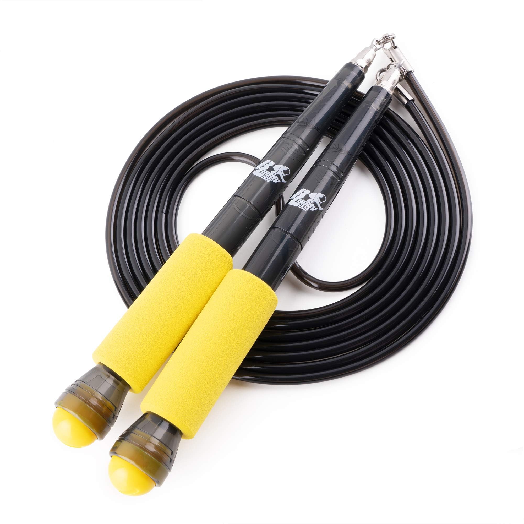 Buddy Lee Jump Ropes Rope Master Original Ball Bearing Jump Rope, 9” HD Plastic Handles. Perfect Jump Rope for Fitness, CrossFit Gym, Endurance Jumping, Cross Overs, Extreme Jumping
