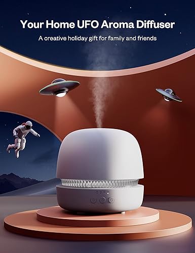 Miniatura 2 de Difusor de aceite esencial, difusor de aromaterapia de aceites esenciales de 10.1 fl oz, humidificador ultrasónico silencioso de niebla fría con 7