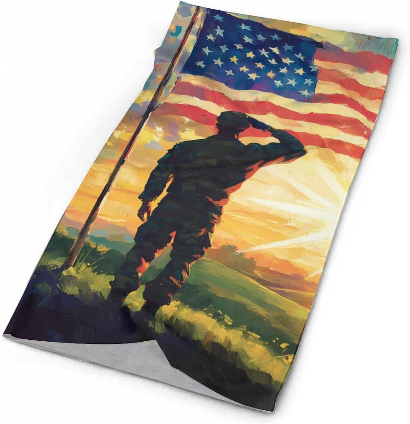 United States Flag Veterans Day Neck Gaiter Windproof Face Mask Bandanas for Men Women Cold Weather Scarf