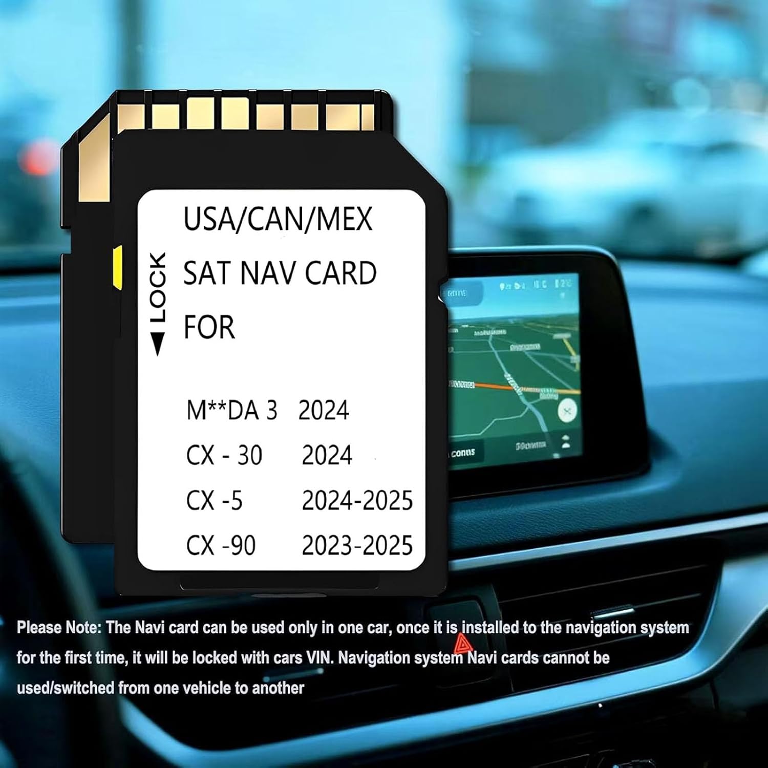 Navigation SD Card 2025 with Latest Maps KMV666EZ1C,Fit for Mazda 3,CX-30 (2024),CX-5(2024-2025),CX-90(2023-2025)