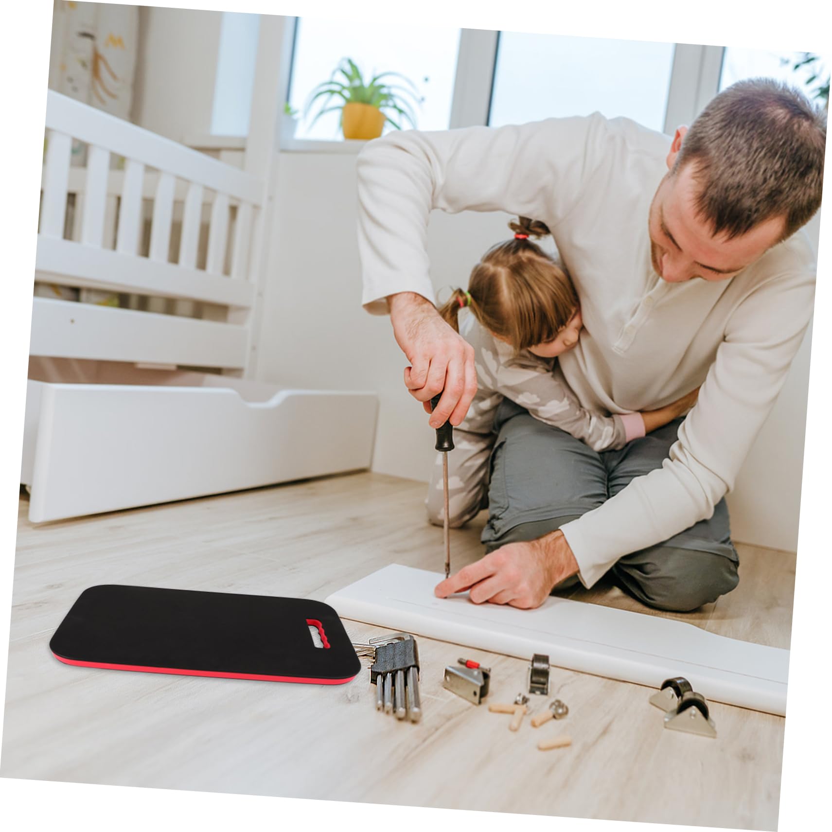 Knieschoner für Arbeiten Am Auto mit Griff, Garage und Garten