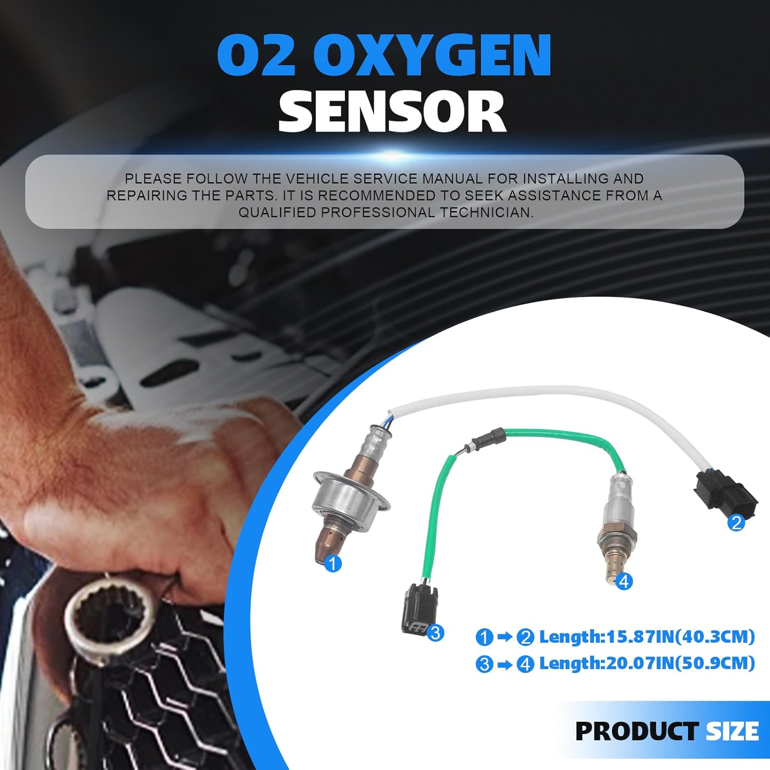 234-9131 234-4574 Oxygen O2 Sensor for Honda Accord 2013-2017 CR-V 2015-2016 Acura ILX 2016-2021 TLX 2015-2020 Upstream and Downstream 2-PC Set Replace 36531-5A2-A01 36532-RX0-A01