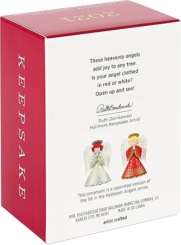 Miniatura 4 de Hallmark Keepsake Adorno de Navidad 2021, caja misteriosa sorpresa de ángeles de reliquia