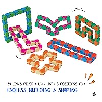 Vista 5 de Neliblu Wacky Tracks 6 Pack Sensory Fidget Toys Snap and Click Fidget Cube Puzzles Bulk - ADHD, Autism, Stress Relief Therapy - Fidget Toys for