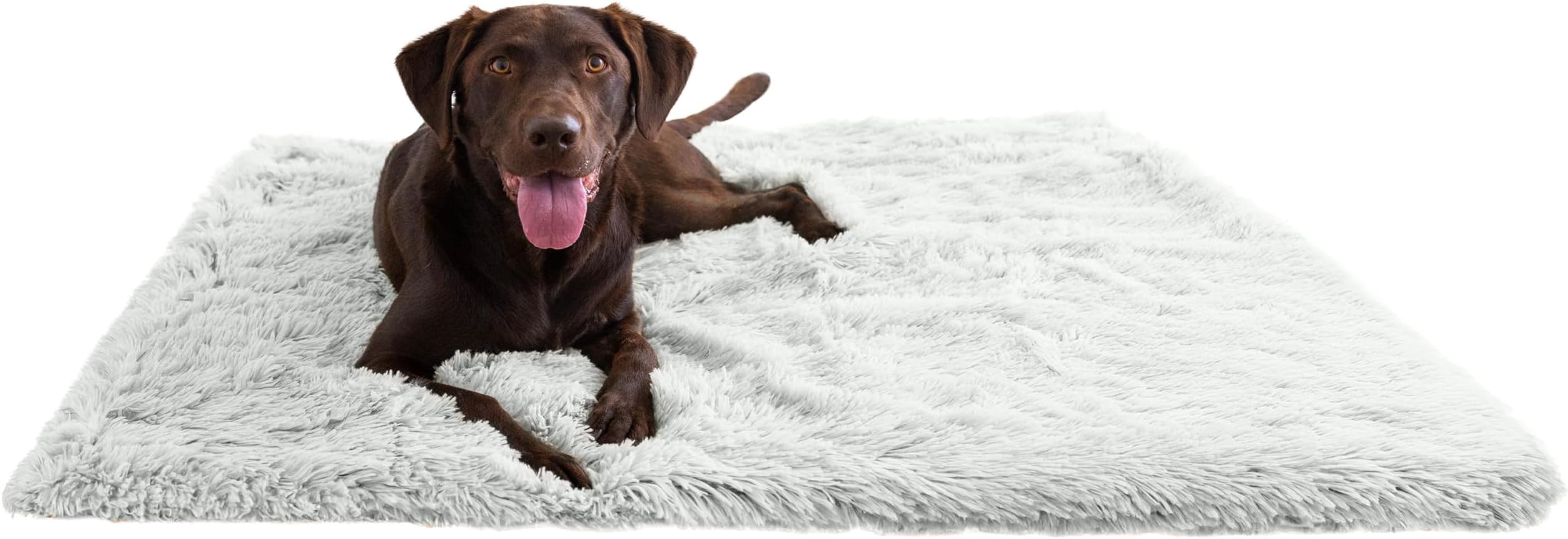 Best Friends By Sheri Calming Shag Fur Pet Throw Blanket, Frost, 40"X50"