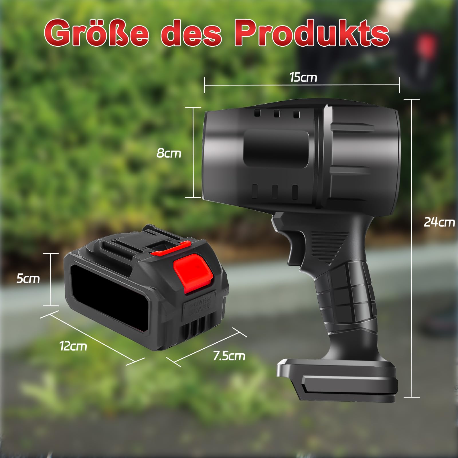 Akku Laubbläser Turbo Gebläse, Mini Laubbläser Mit 21V 1300mah Akkus Und Ladegerät, 800W 35000U/Min Tragbarer Elektrische Staubgebläse Handgebläse Luftbläser Schneefräse zum Laub, Staub, Schnee
