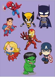 Süperkahraman Marvel Dc Spiderman Batman Ironman Sticker Seti