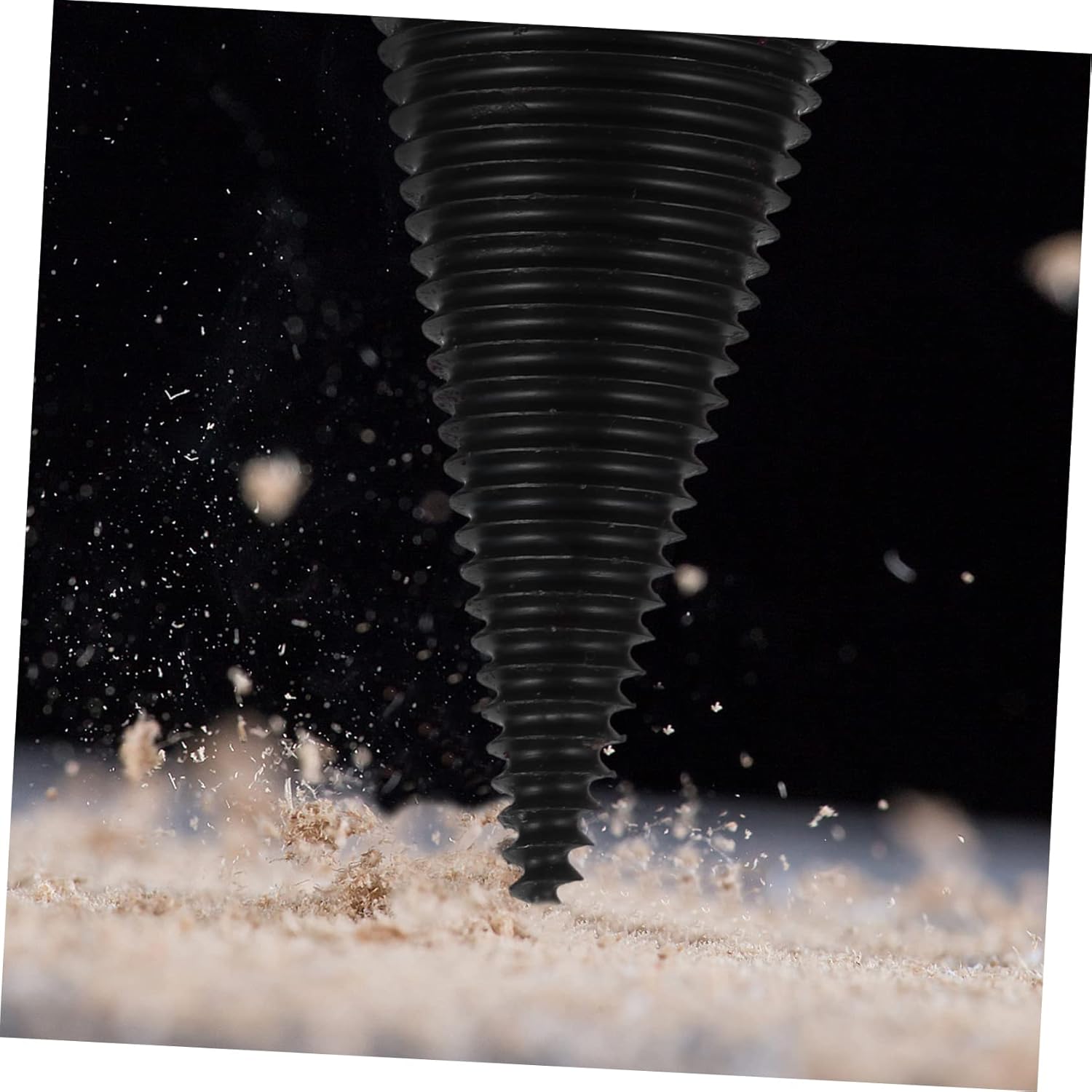 POPETPOP 4Pcs Electric Firewood Drill Bit Set Durable Wood Splitter Bits with Skid Design for Easy Firewood Chopping High Hardness Saving