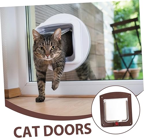 Miniatura 6 de Locking Cat Door for Interior Doors with Two-Way Entry Mechanism for Cats and Small Dogs Adjustable Flap for Controlled Entry and Exit