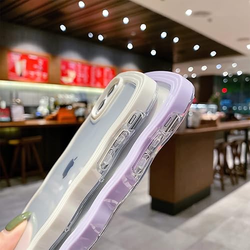 Miniatura 3 de Funda para iPhone 11 con bonito diseño de borde ondulado, transparente, delgada, suave, TPU bonita funda para teléfono para niñas y mujeres,