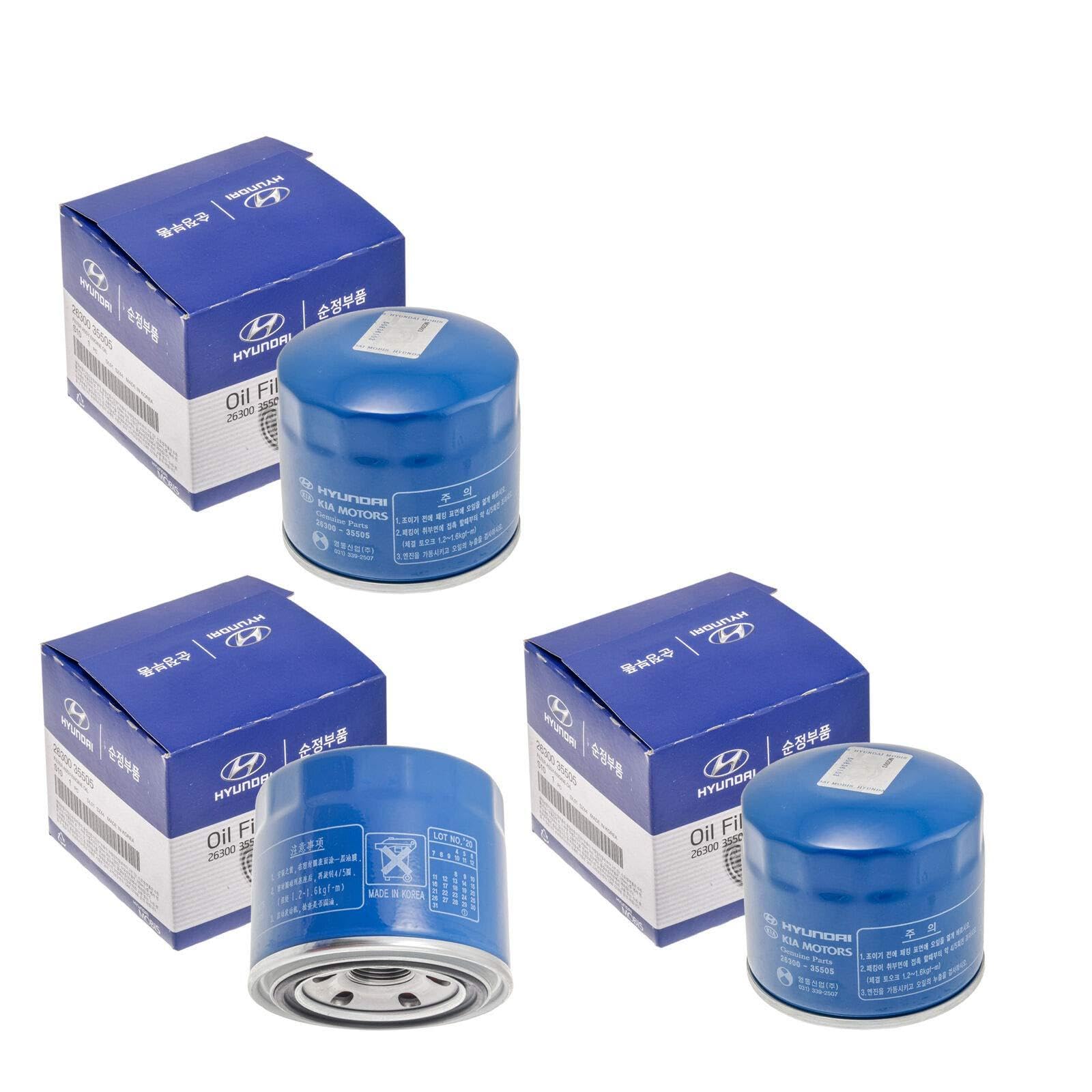 AD Auto Parts Genuine OEM Hyundai Oil Filter 3-Pack