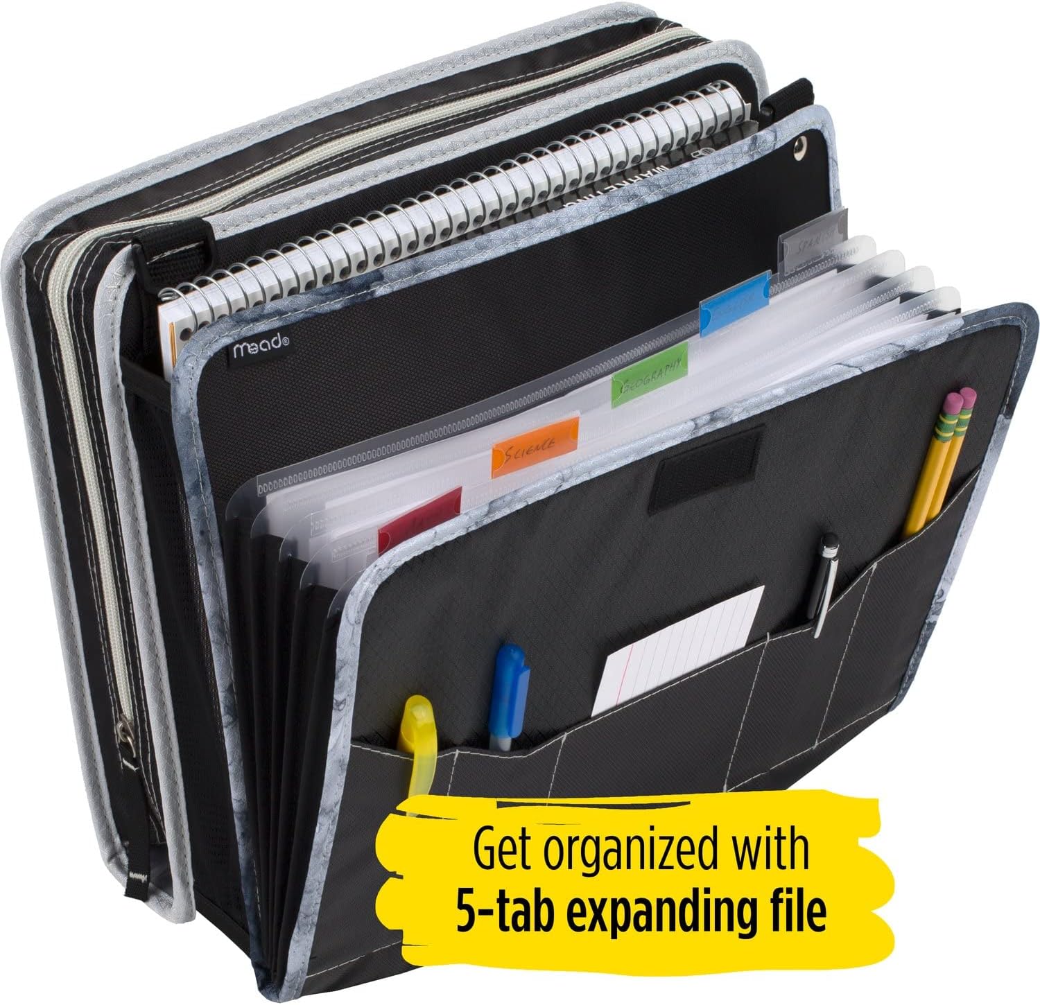 Five Star Sewn Zipper Binder, Fabric, 2 Inch 3 Ring Binder With 4 Inch Capacity, Assorted Colors, Color Selected For You, 1 Count (Pack of 1)
