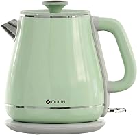 Fierbător electric retro MU LIN, 1,8 l, 1800 W, bază rotativă la 360 de grade, fierbere rapidă, oprire automată, infuzor de ceai 1