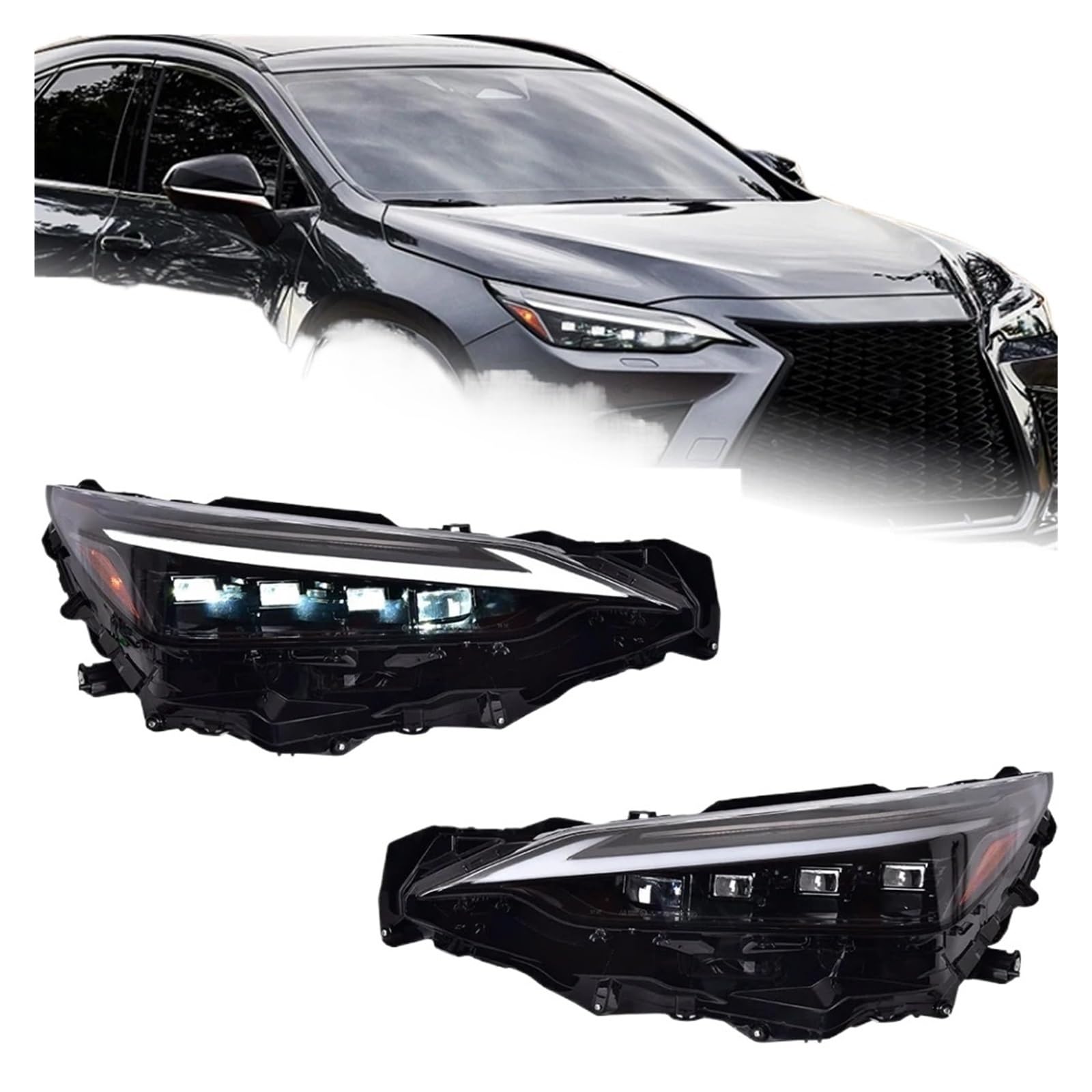 レクサス NX 200t 300h LED 3眼 純正ヘッドライト 右 koito78-17