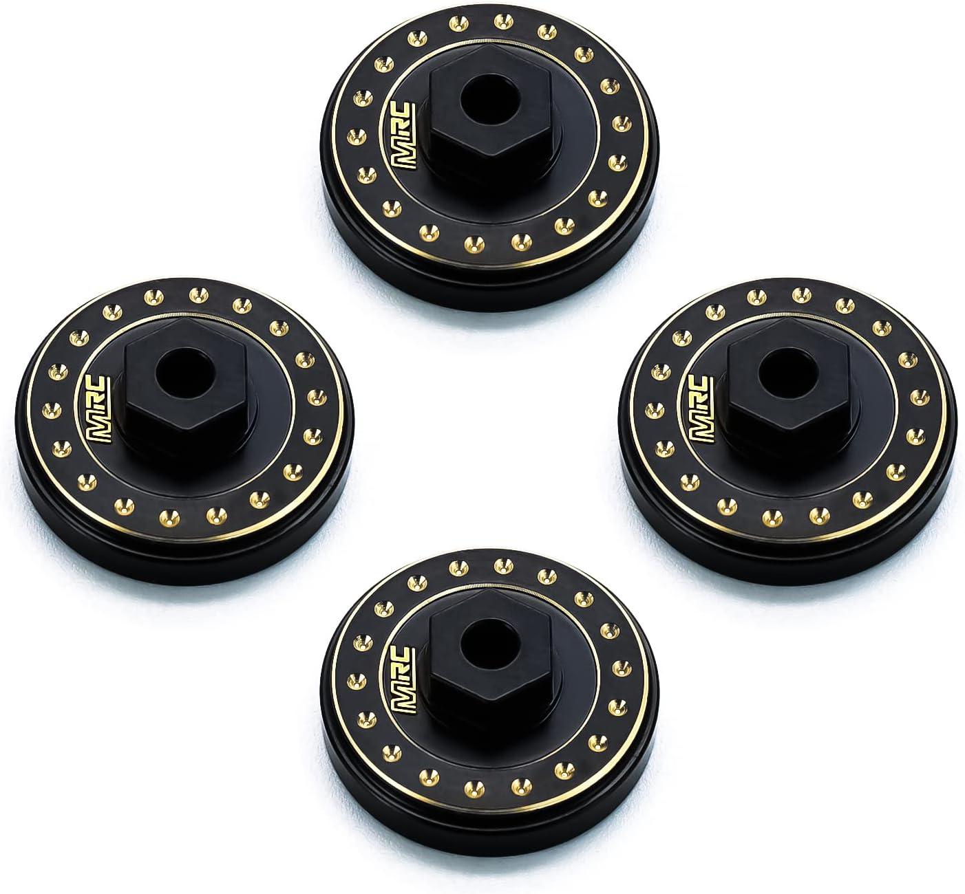 MRC SCX24 Brass Wheel Hubs with 7mm Upgrade Hex Hub（4pcs