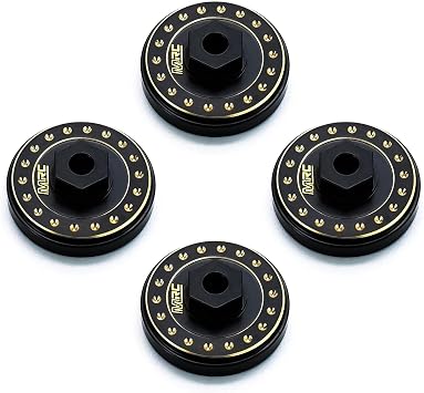 MRC SCX24 Brass Hex Hub Wheel Hubs 4pcs Black for 1/24 RC Crawler Car Axial SCX24 Upgrade Parts