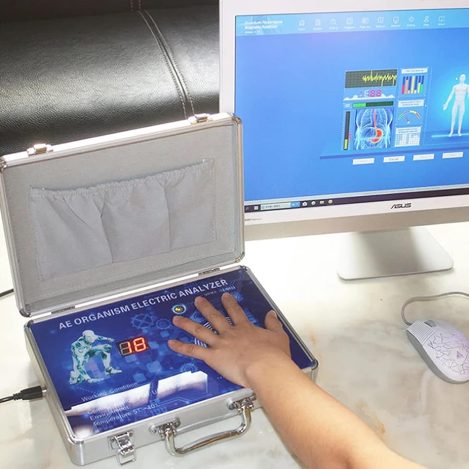 KardoL Analizzatore Magnetico a Risonanza Quantistica, Quantum Resonance Magnetic Analyzer, Rilevatore Subhealth Analizzatore Elettrico Salute del Corpo per Windows