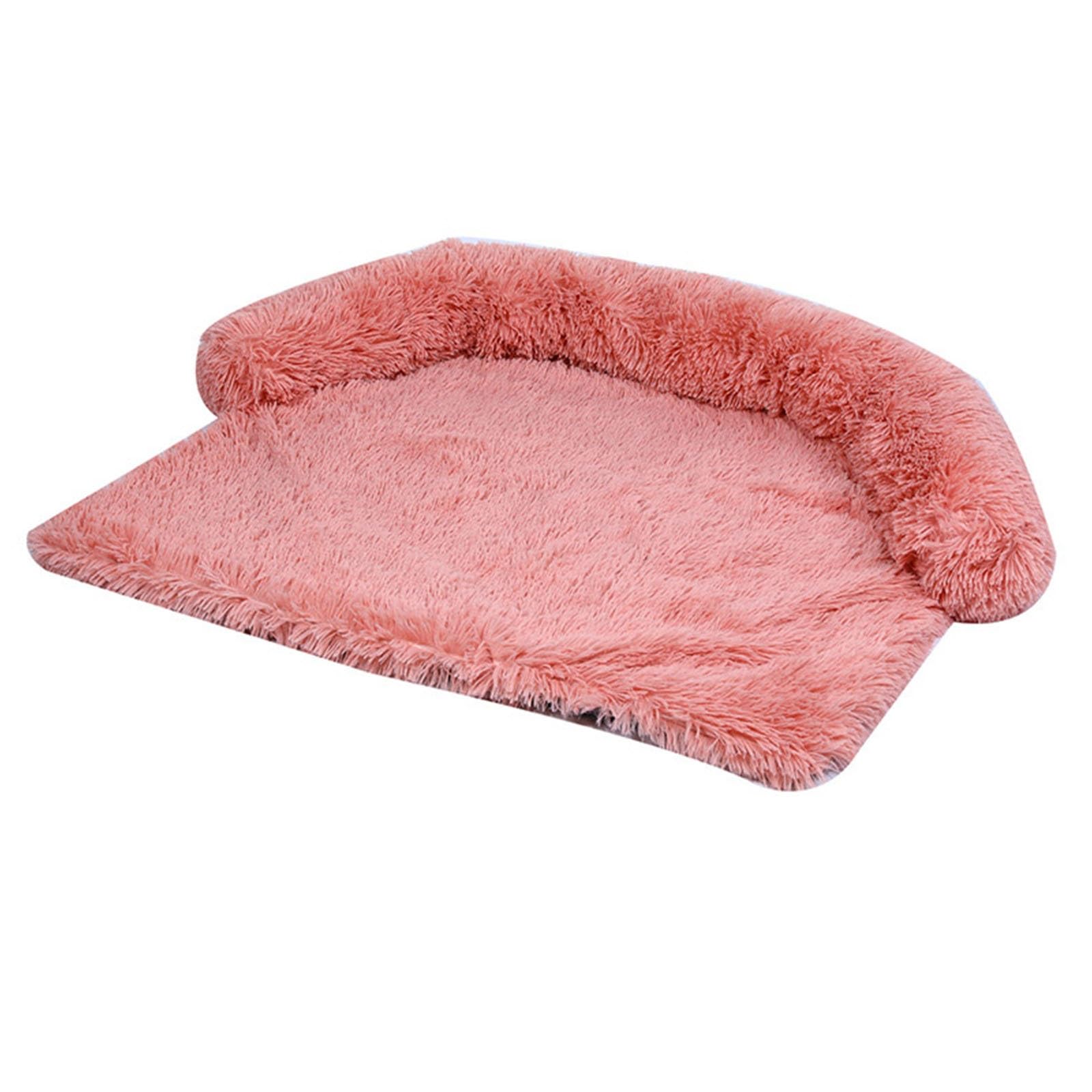 legowisko dla psa, Ortopedyczna, miękka, pluszowa poduszka uspokajająca dla psa, dużych i średnich psów, zmywalna, zdejmowana(Pink,XL)