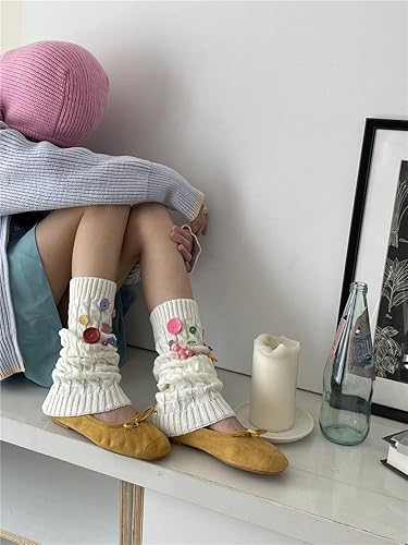 Vista 15 de CYee Kawaii Cutecore - Calcetines largos para mujer, calcetines largos de punto gótico Y2k Acubi, calcetines estéticos