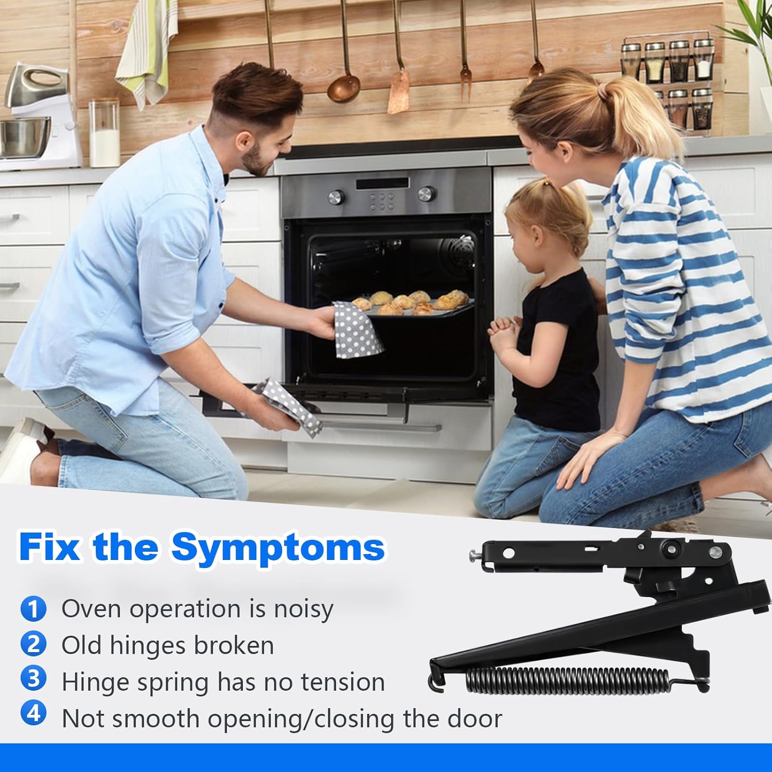 PC020007 Range Oven Door Hinge Compatible with Viking EVGIC485 SVGIC305DSI VGIC305 VGIC305DSI VGIC307 EVGIC305 VGIC307DSI VGIC485,Replace AP5315868 811471 PC020000 Range Oven Door Hinge