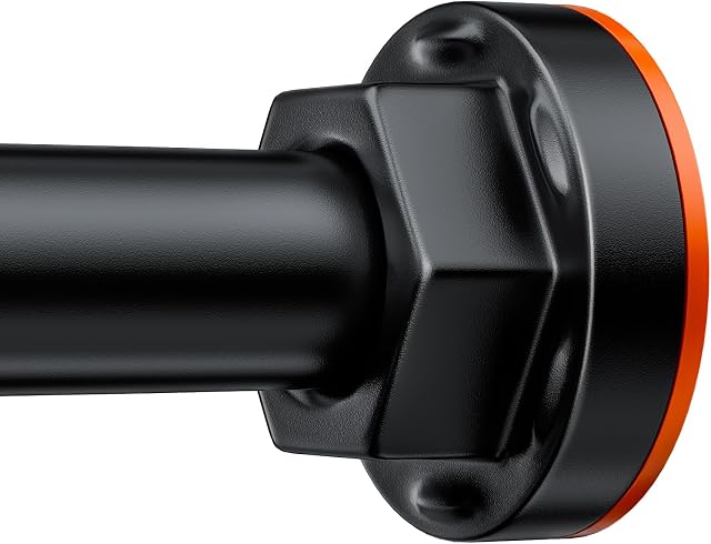 Rideau de douche Rod 27-79 pouces, réglable de la tension Rod de douche Pas de forage, pas de glissement, ressort rideau de tension Rod pour salle de bain Cuisine Fenêtres - noir