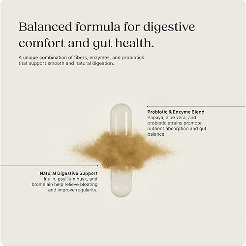 Miniatura 2 de Greenworks Nature's Digest - Suplemento orgánico de apoyo digestivo con probióticos, prebióticos, enzimas y fibra, salud intestinal y alivio de la