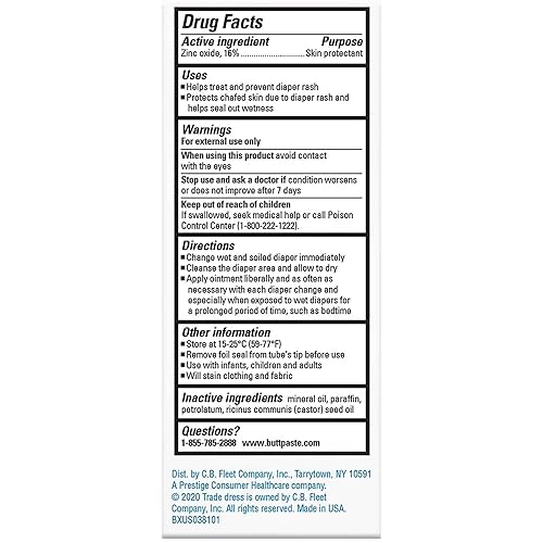 Miniatura 6 de Boudreaux's Butt Paste Ungüento para la erupción del pañal de la piel sensible, tubo