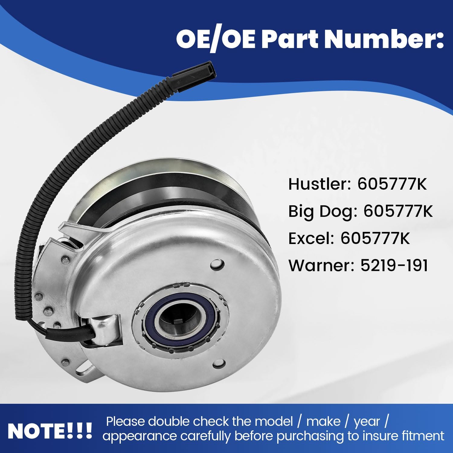 X0922 PTO Clutch Blade Brake Compatible with Hustler Big Dog Excel 605777K Warner 5219-191