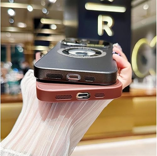 Miniatura 7 de Funda delgada para teléfono compatible con MagSafe, protección de cámara de vidrio integrada, a prueba de golpes para iPhone 13 Pro Max + 1