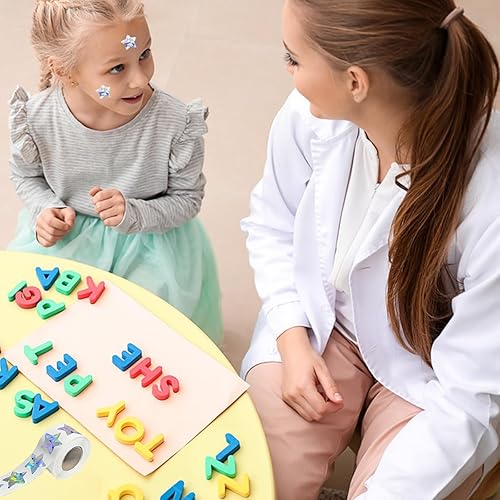 Miniatura 5 de 1000 calcomanías de estrellas plateadas con purpurina, 2 rollos, 1 pulgada, calcomanías de recompensa para niños, calcomanías de incentivo para la