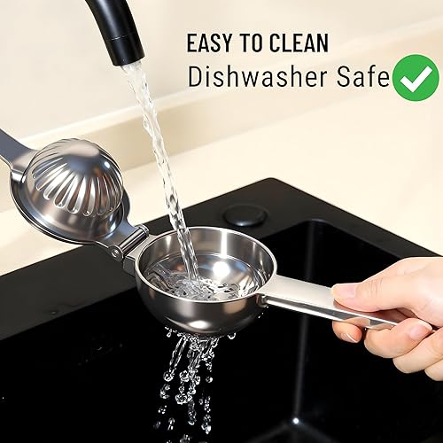 Miniatura 4 de Lemon Squeezer XL  Heavy Duty Stainless Steel Citrus Press Manual Juicer for Lemon, Lime & Orange  Large 3.46 Bowl Handheld Juicer with Non-Slip