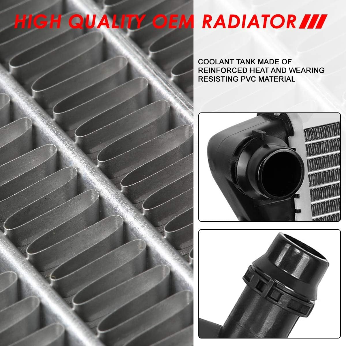 Auto Dynasty Radiator Compatible with 04-15 Audi A3 S3 TT Seat Altea Freetrack Leon Toledo VW EOS Bora Beetle Golf GTI Passat Jetta 2.0L, DPI 2822 Factory Style 1-Row Cooling Radiator, Aluminum Core