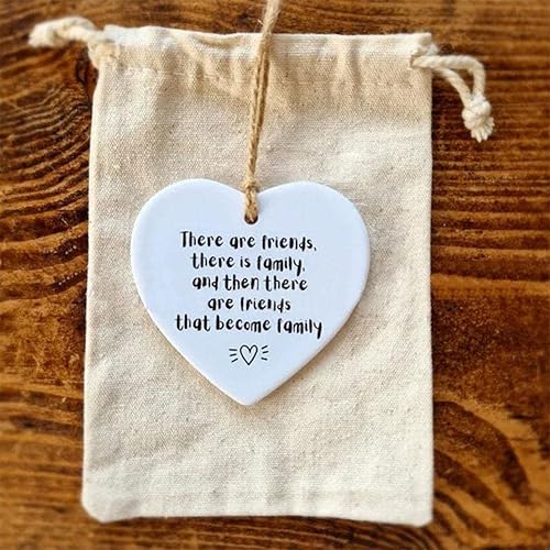 Miniatura 5 de Placa + bolsa, regalo de agradecimiento para amigos, placa de corazón colgante de acrílico, regalo de regalo de nunca olvides la diferencia que