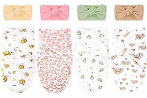 4 Pack Preemie Swaddles for 3-6lbs (Preemie)