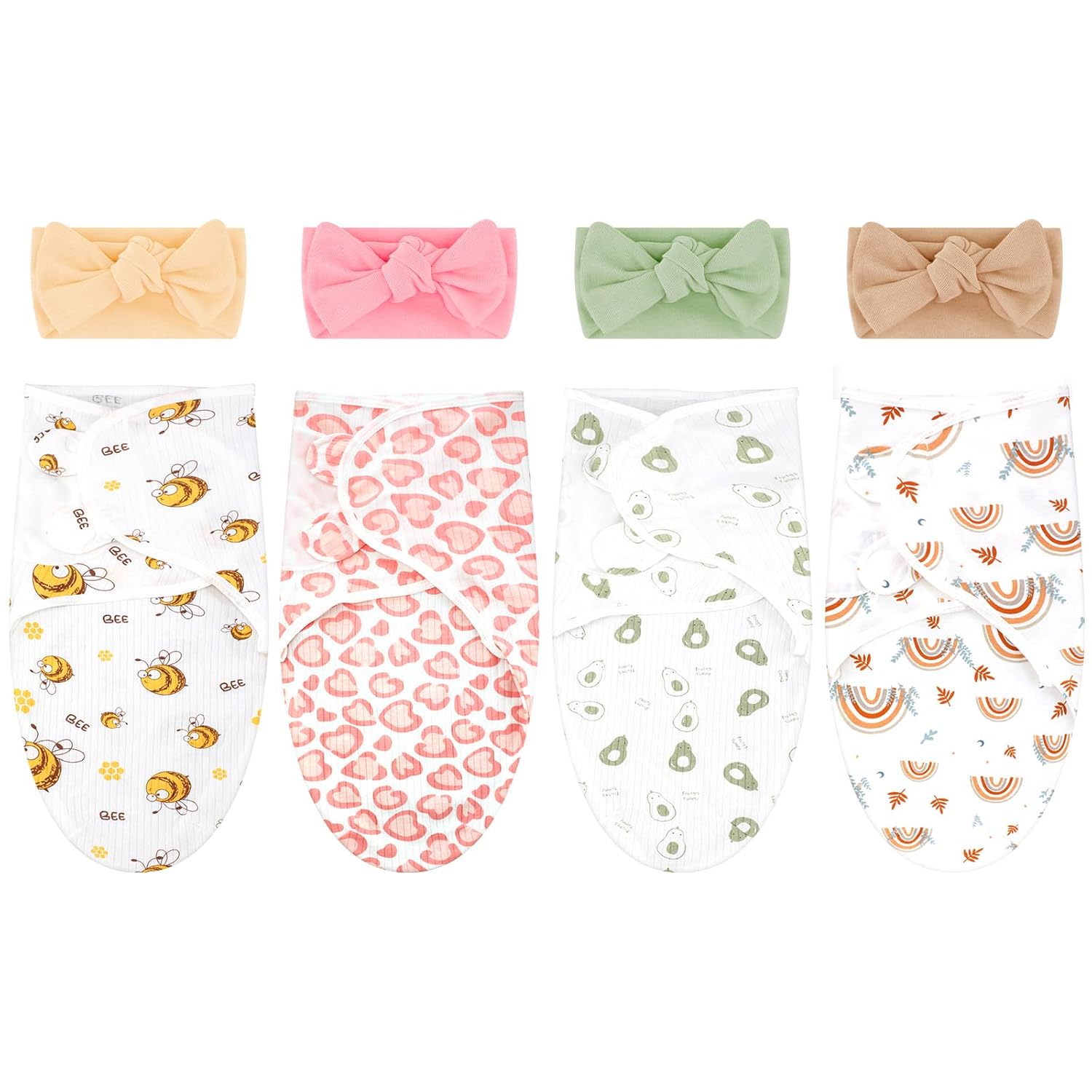 Bunnycool 4 Pack Newborn Preemie Swaddle