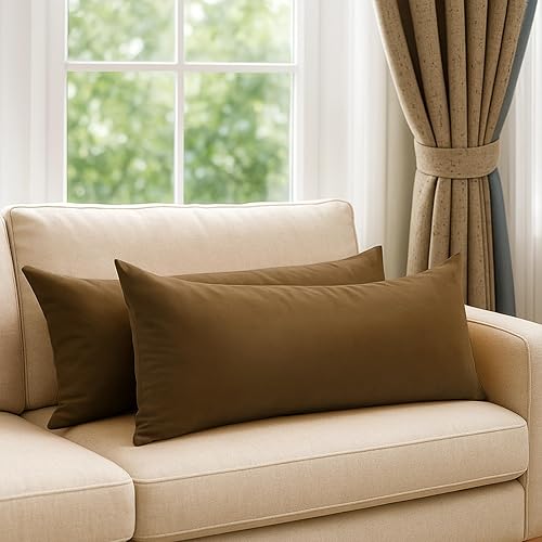 Vista 497 de Thmyo Paquete de 2 fundas de almohada cuadradas decorativas de algodón, fundas de almohada de sublimación en blanco, fundas de cojín blancas