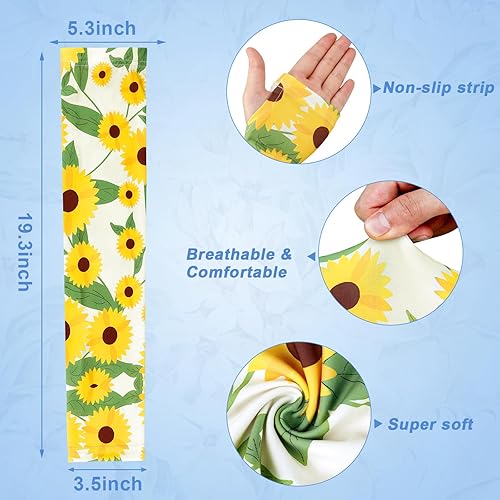 Miniatura 18 de 4 Pairs Gardening Sleeves Anti-Slip Arm Protection with Thumb Hole Sun Sleeve Cooling Arm Sleeves for Women Men Outdoor
