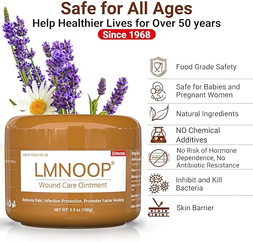Miniatura 9 de LMNOOP Bed Sore Cream, Wound Healing Ointment Skin Repair Treatment Infection Protection First Aid Ointment for Bedsores & Pressure Sores Diabetic