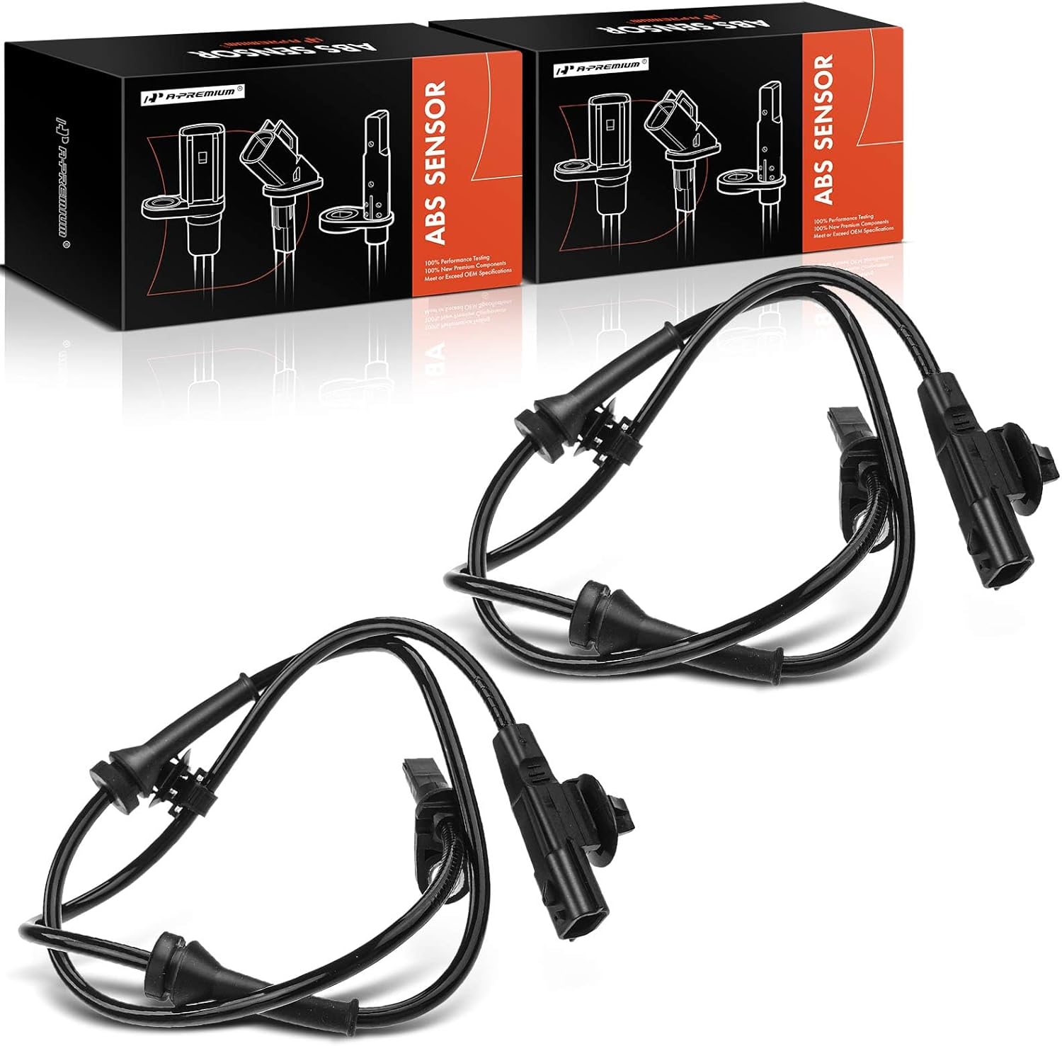 A-Premium Front ABS Wheel Speed Sensor Compatible with Nissan Versa 2012-2019 Sedan, Versa Note 2014-2019 Hatchback, L4 1.6L - Front Driver & Passenger Side, Replace# 47910-1HA0A, 0265008311