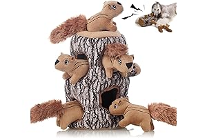 Outward Hound Hide-A-Squirrel Squeaky Puzzle Plush Dog Toy