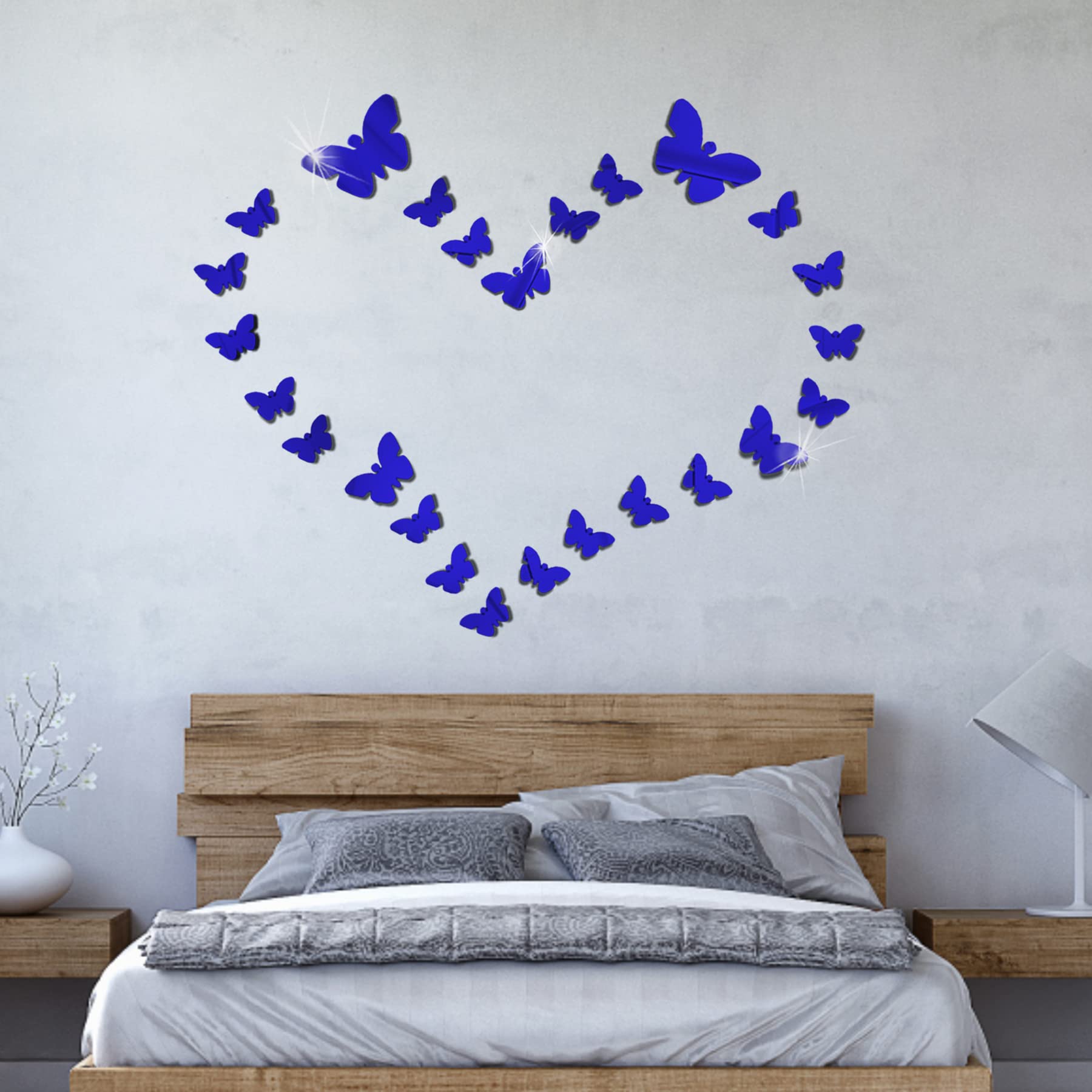 Specchio A Forma Di Cuore Decalcomanie Da Parete Adesivi - Foto 7